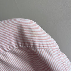 1990s Ralph Lauren Pink/Red Striped Dad Button Down Shirt