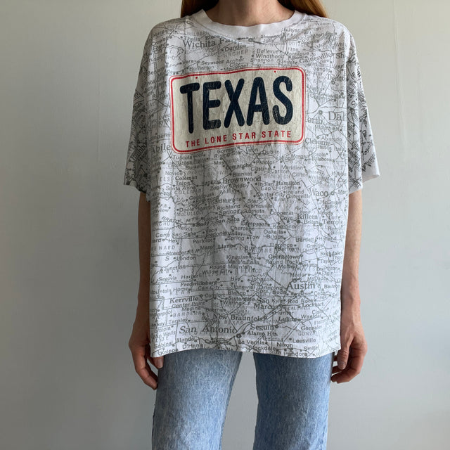 1990s Texas Map Front and Back T-Shirt