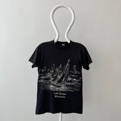 1980s Lake Geneva Wisconsin Pocket T Shirt - THIS