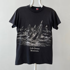 1980s Lake Geneva Wisconsin Pocket T Shirt - THIS