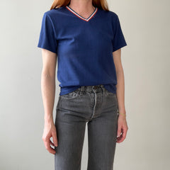 T-shirt teinté de peinture noire vierge des années 00