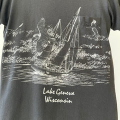1980s Lake Geneva Wisconsin Pocket T Shirt - THIS