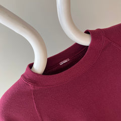 1980s Blank Burgundy Raglan Sweatshirt