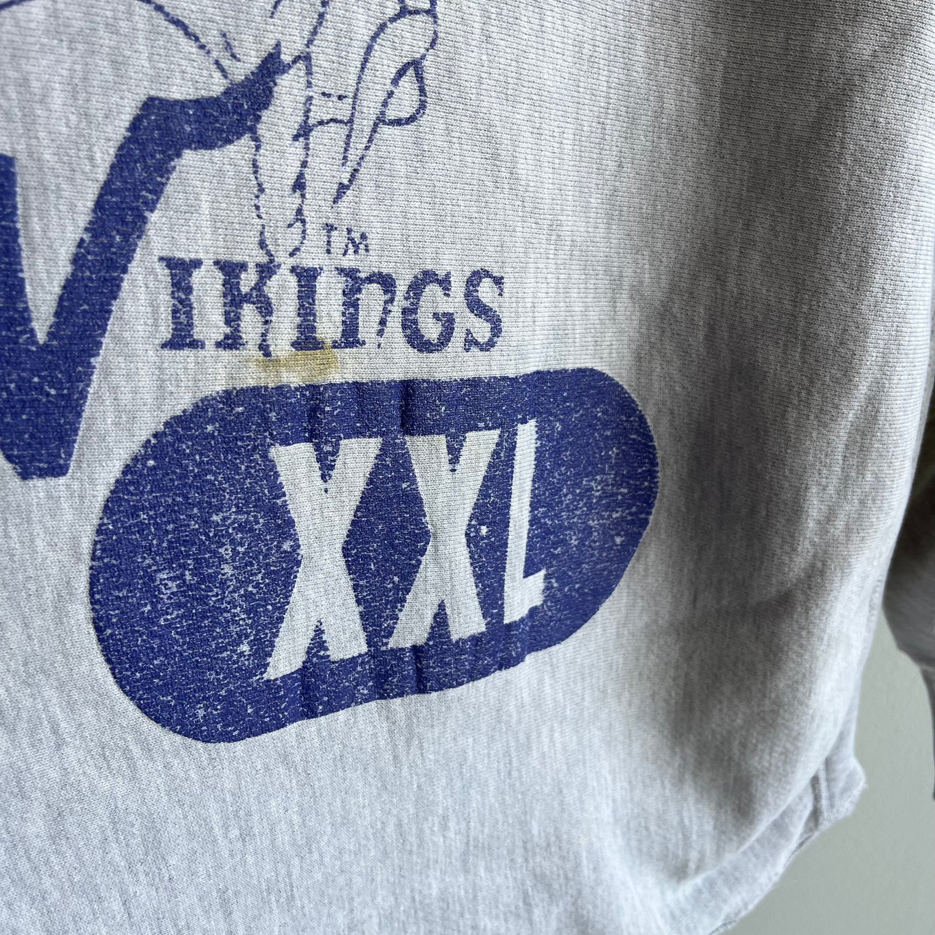 1980s Nicely Thrashed Minnesota Vikings Sweatshirt – Red Vintage Co