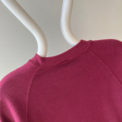 1980s Blank Burgundy Raglan Sweatshirt