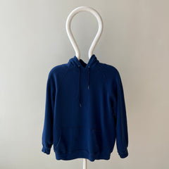 1980s SOft and luxurious Navy Hoodie - !!!!