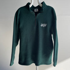 1980s ADIDAS x New York Jets Sherpa Fleece 1/4 Zip - Like, WOW