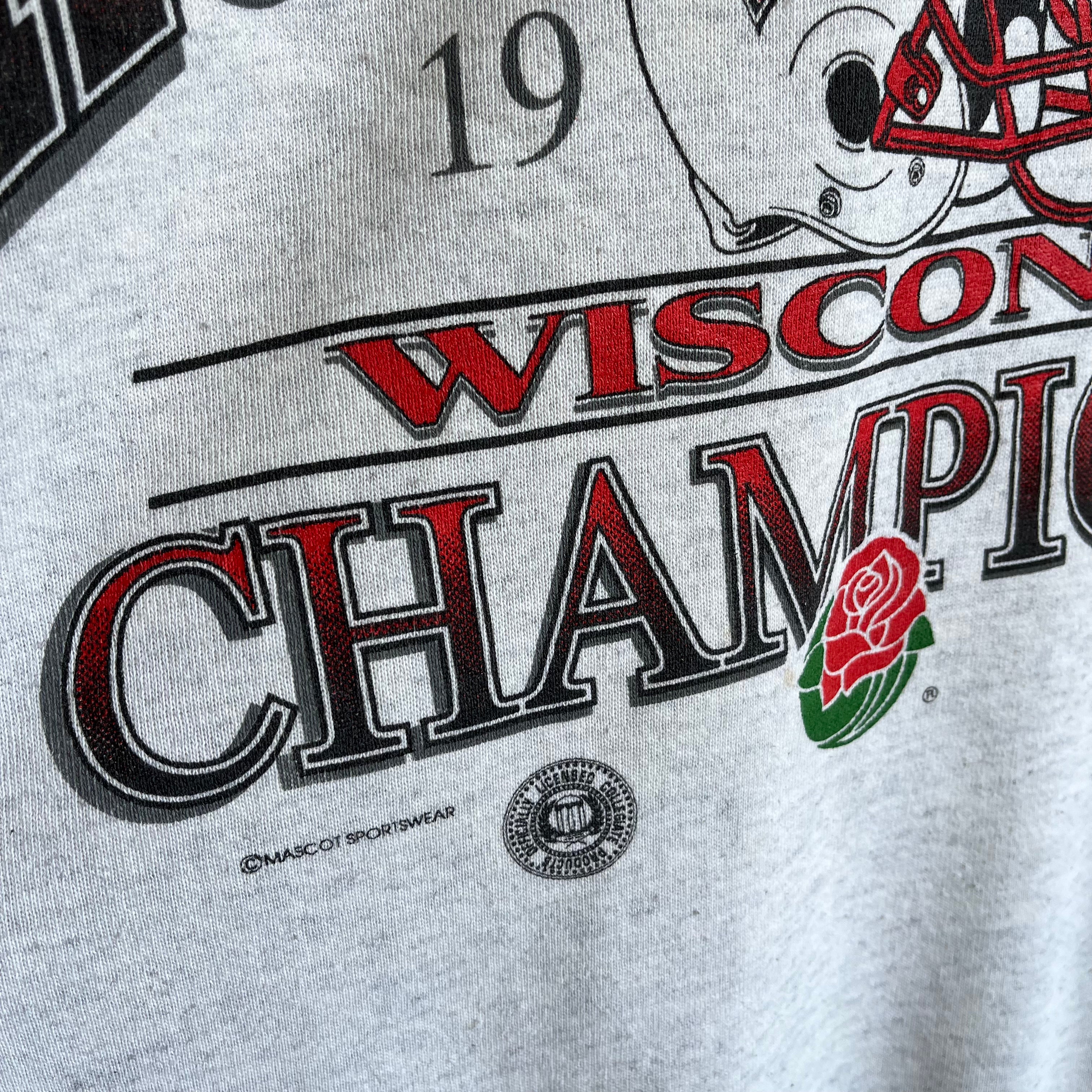 1994 Rose Bowl Champions - Wisconsin!! Thin and Stained Sweatshirt