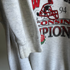 1994 Rose Bowl Champions - Wisconsin!! Thin and Stained Sweatshirt