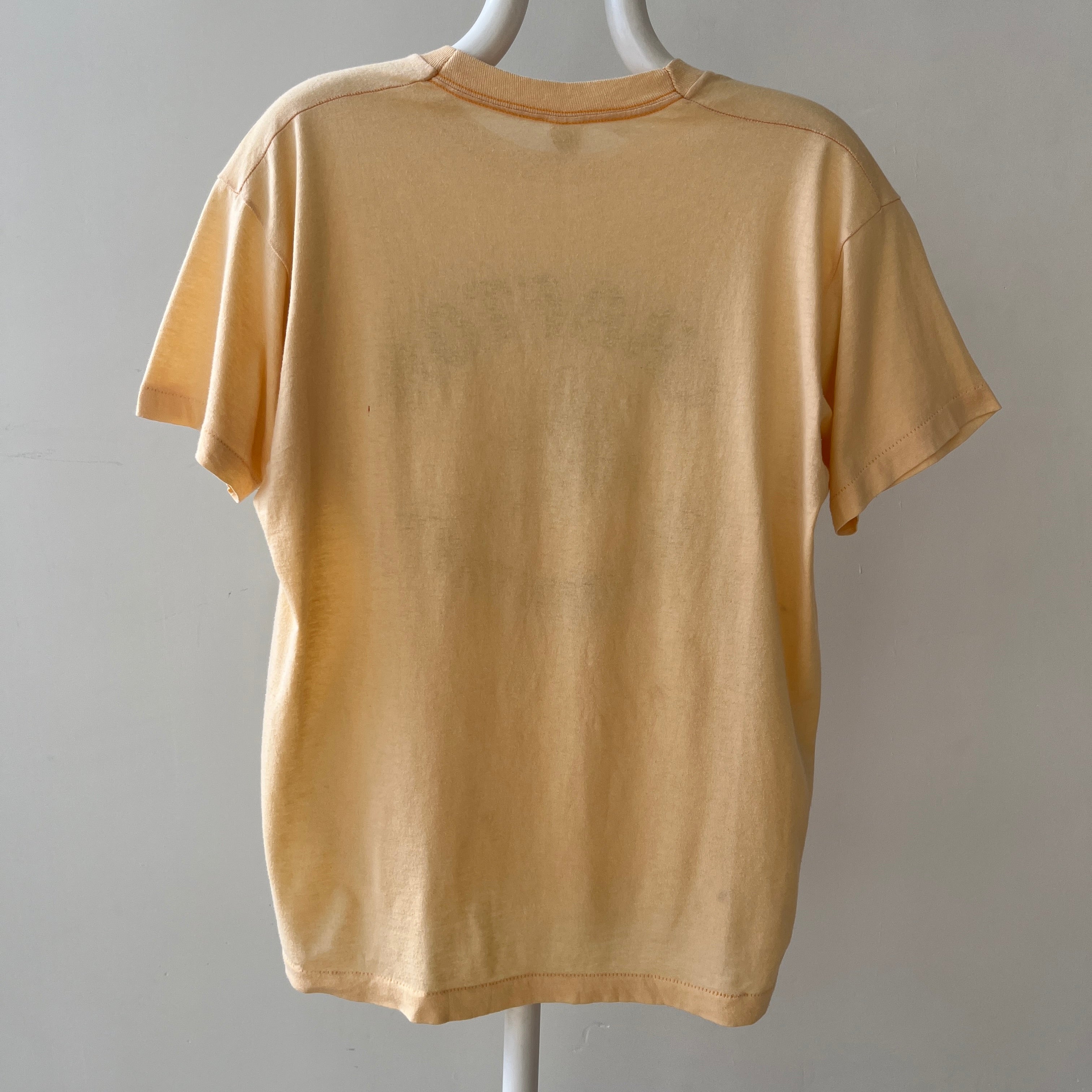 1970s Light Sand/Yellow Crafton Elementary T Shirt