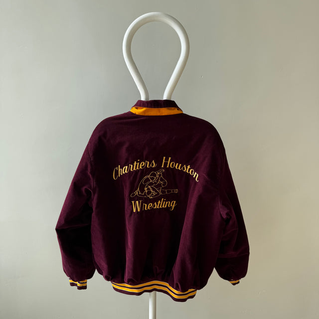 1980s Charter's Houston Wrestling Corduroy Baseball Jacket that was Bob's