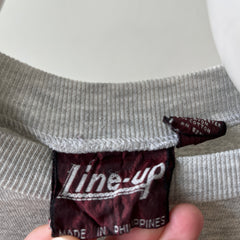 1980s Heather Grey Double Stripe Sweatshirt