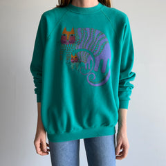 1980s A Wonderful Cat Sweatshirt