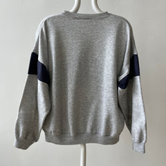 1980s Heather Grey Double Stripe Sweatshirt