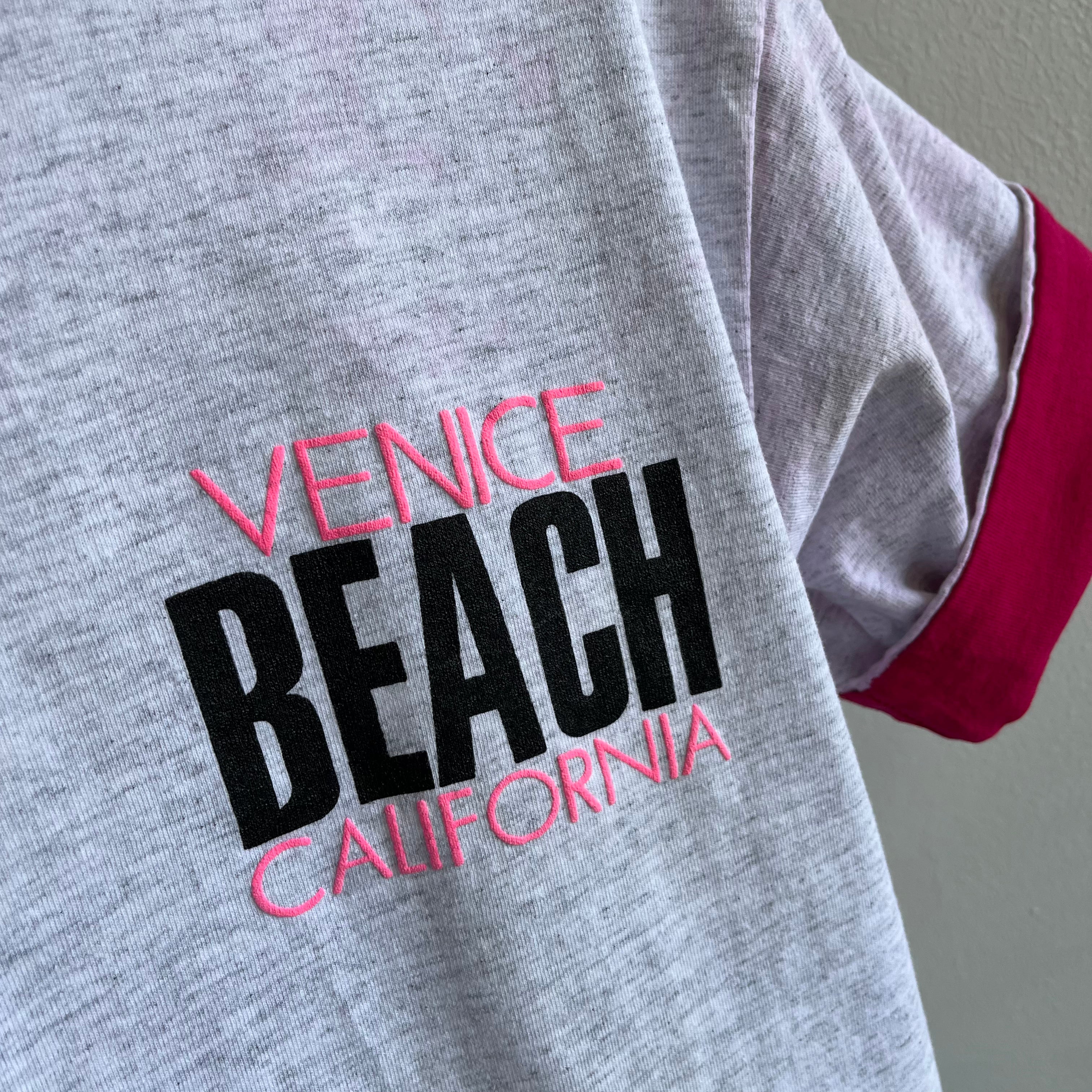 1980s Venice Beach Two Tone Tourist Tee - Color Bleed