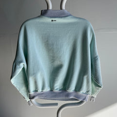 1970s Russian 1/4 Zip Cotton Sweatshirt - The Sleeves say 