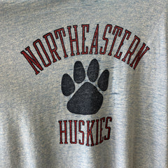 1980s/90s Northeastern Huskies T Shirt  - Thrashed! Champion