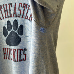 1980s/90s Northeastern Huskies T Shirt  - Thrashed! Champion