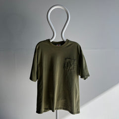 1990s Dusty Olive Cotton Pocket T-Shirt