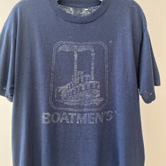 1980s Thrashed Navy Boatmen's T Shirt
