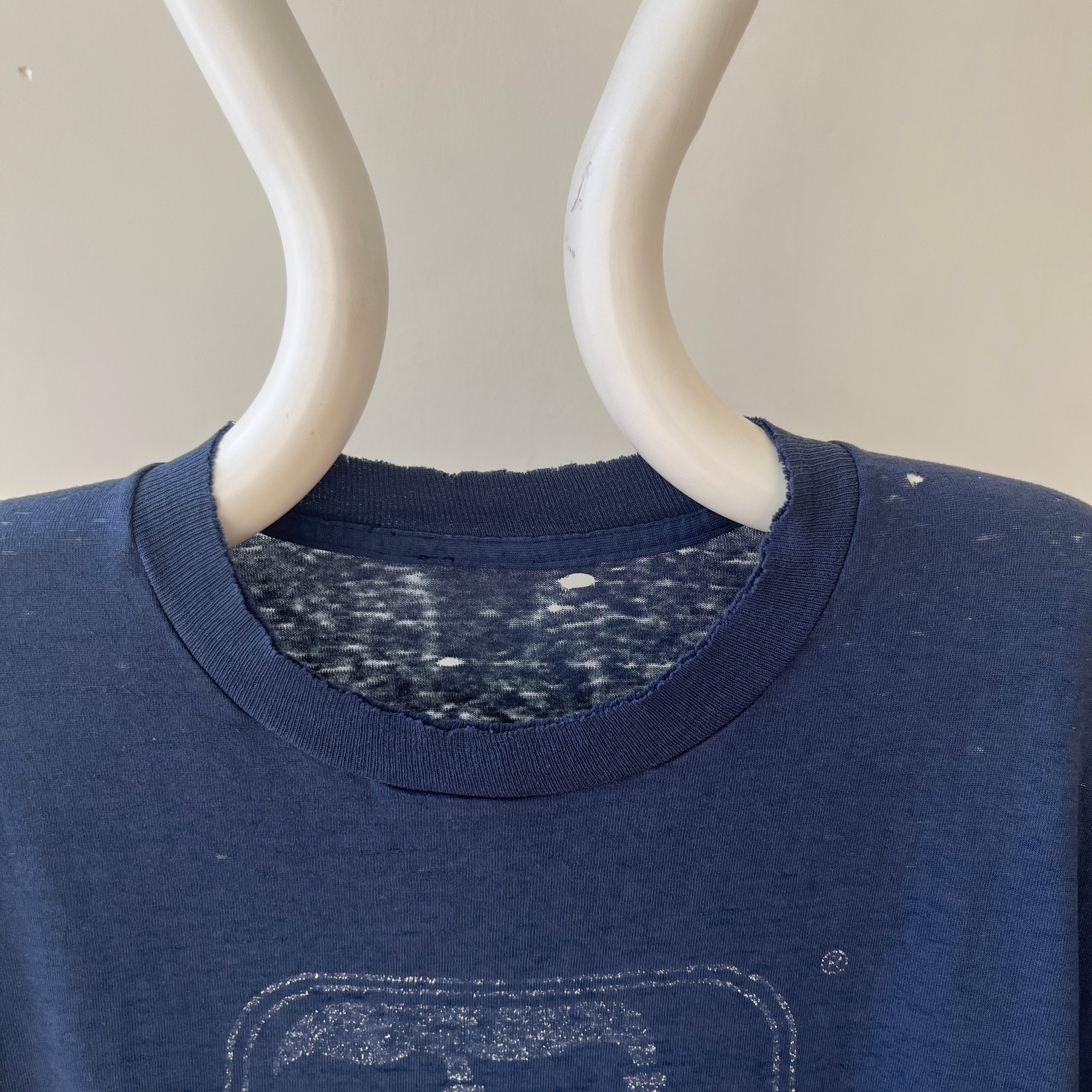 1980s Thrashed Navy Boatmen's T Shirt