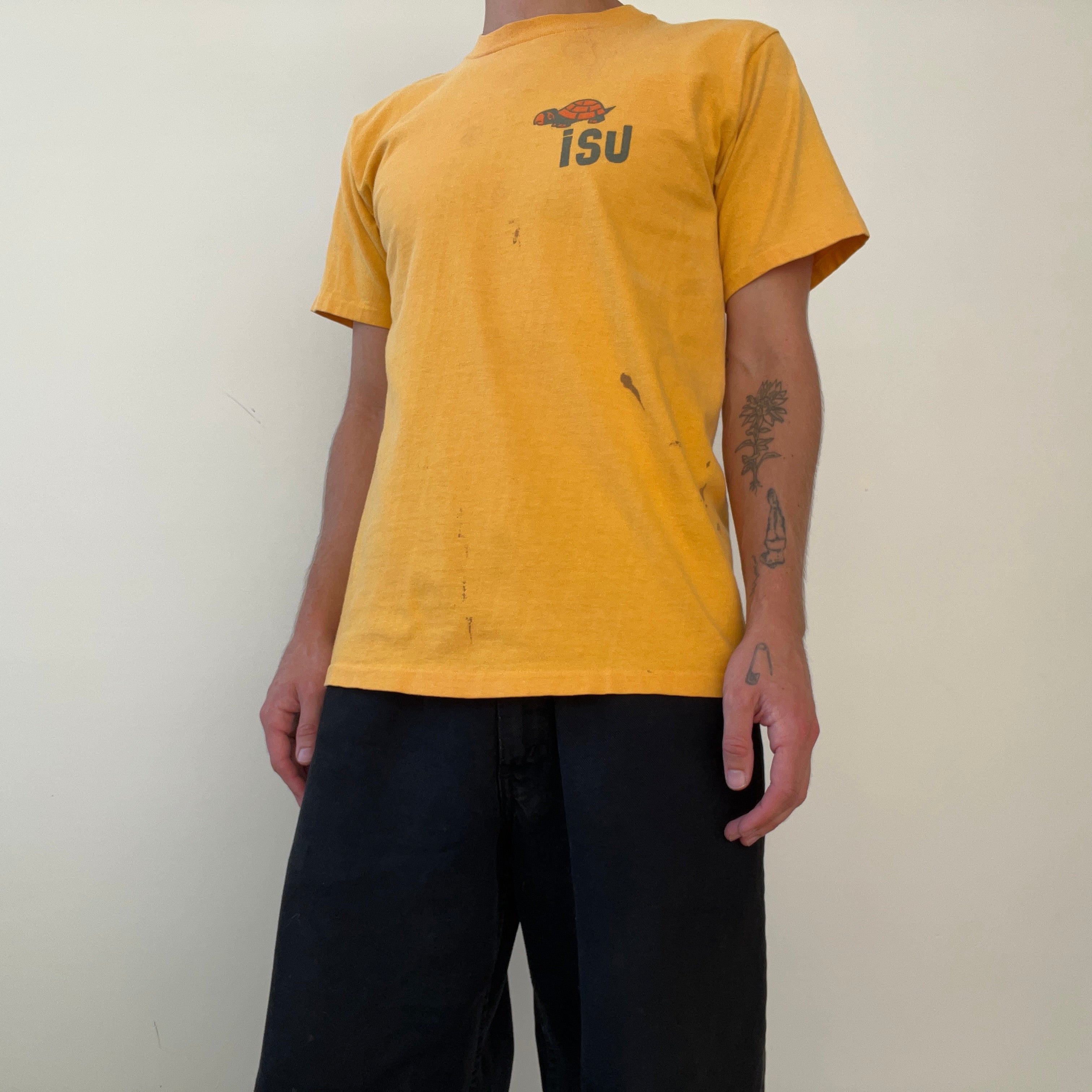 1970s Yellow Turtle Iowa State University T Shirt