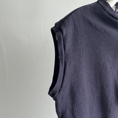 1980s Insulated Sleeveless Sweatshirt Warm Up Zip Up - THIS