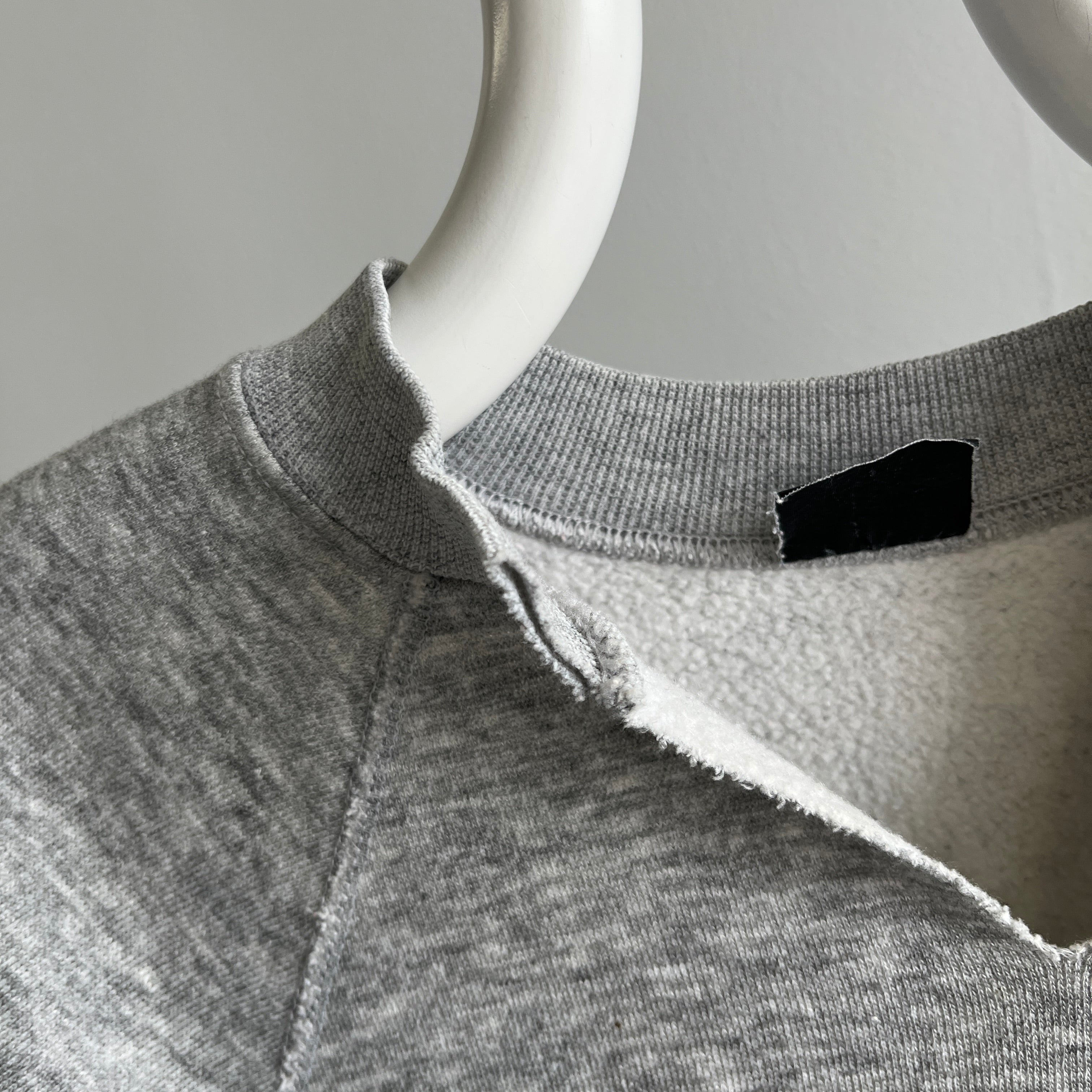 1980s Cut Neck Blank Gray by Steinwurtzel Sweatshirt