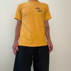 1970s Yellow Turtle Iowa State University T Shirt