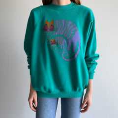 1980s A Wonderful Cat Sweatshirt