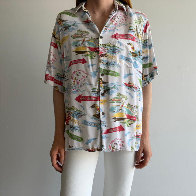 1970/80s Reyn Spooner California Themed Hawaiian Aloha Shirt
