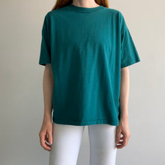 1990s HHW Dark Teal Cotton T-Shirt