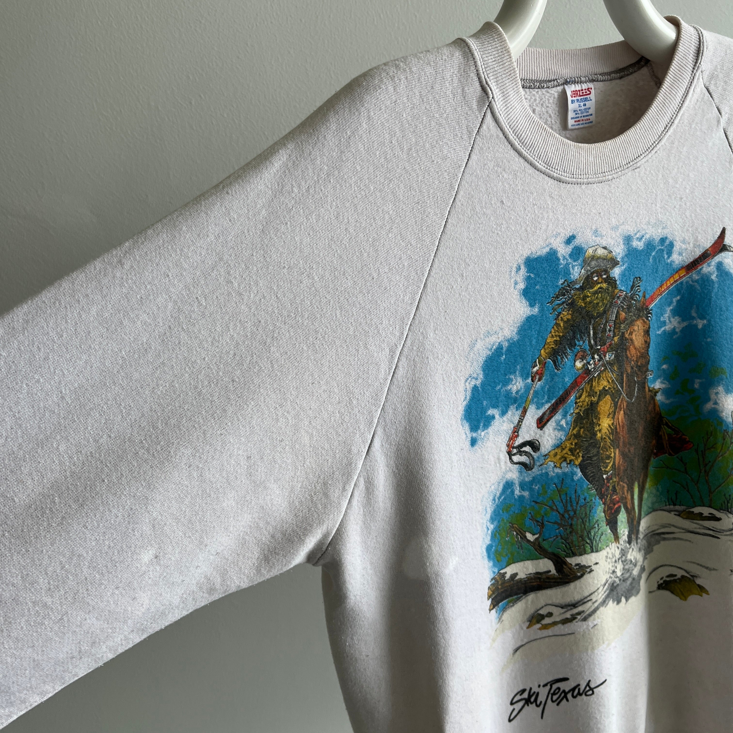 1980s SUPER DUPER STAINED SKI TEXAS SWEATSHIRT