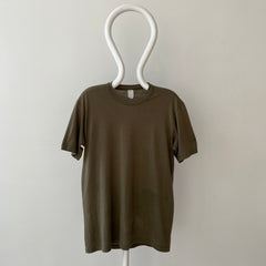 1980s Blank Olive Green T Shirt