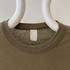 1980s Blank Olive Green T Shirt