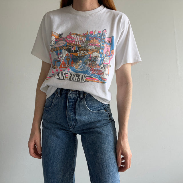 1990s Las Vegas Tourist Tee on an L.L. Bean Cotton T-Shirt - WOW