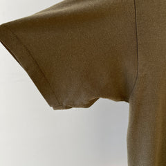 1980s Blank Olive Green T Shirt