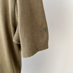 1980s Blank Olive Green T Shirt