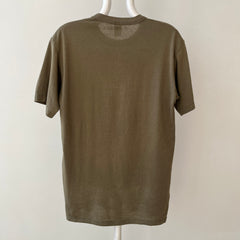 1980s Blank Olive Green T Shirt