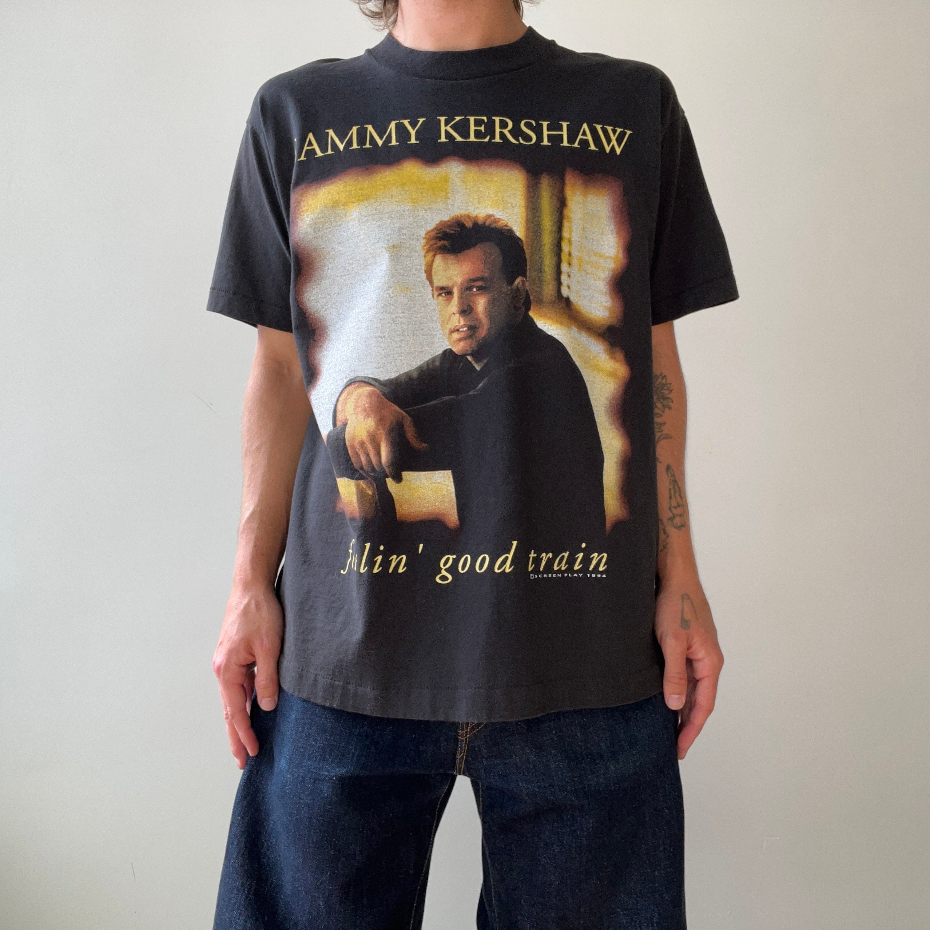 1994 Sammy Kershaw Feelin Good Train T Shirt