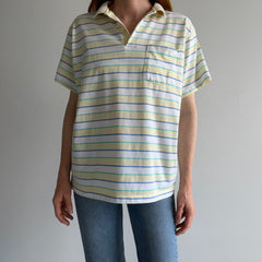 1980s Striped Polo Shirt