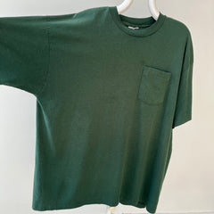 1990s Blank Forest Green Pocket T Shirt