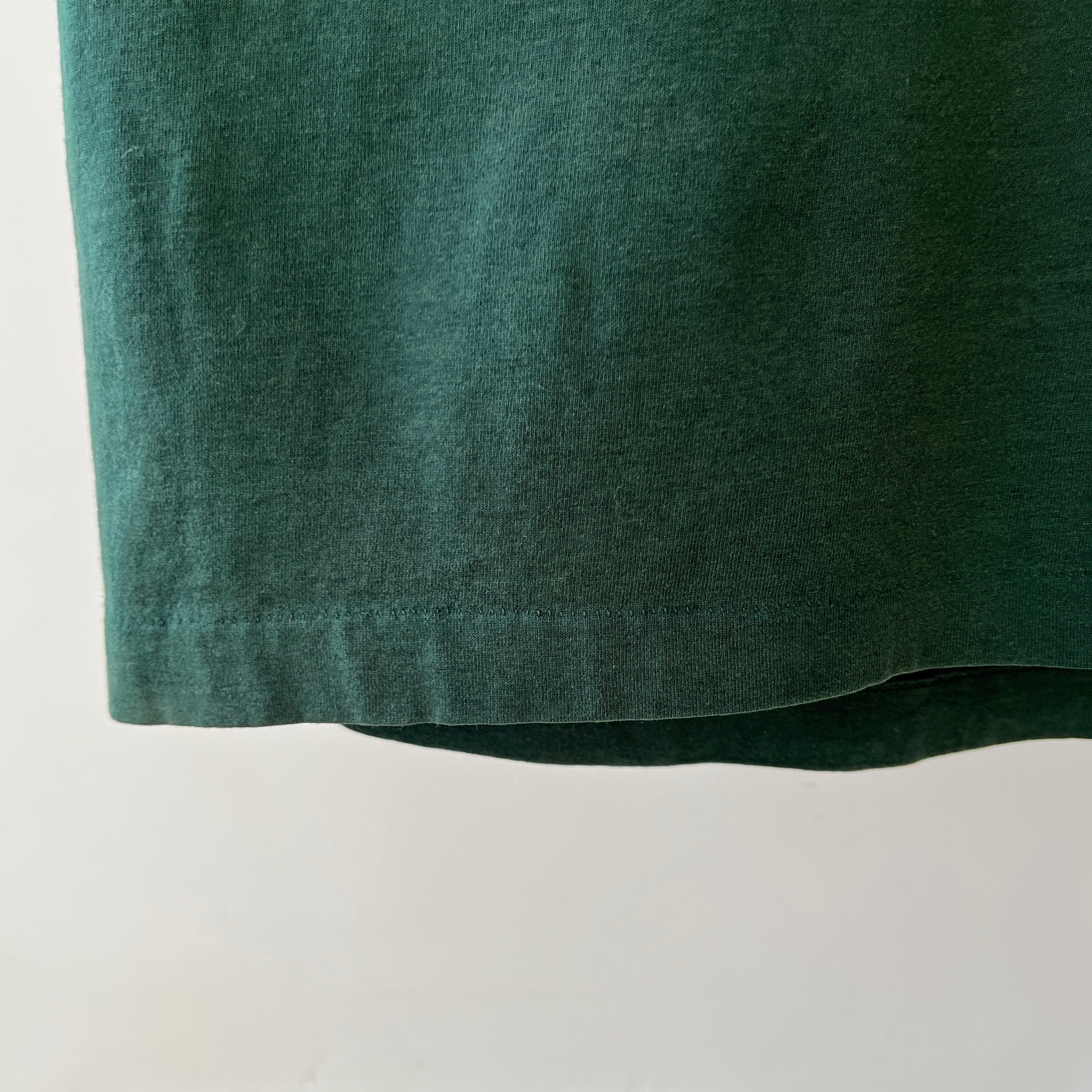 1990s Blank Forest Green Pocket T Shirt