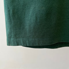 1990s Blank Forest Green Pocket T Shirt
