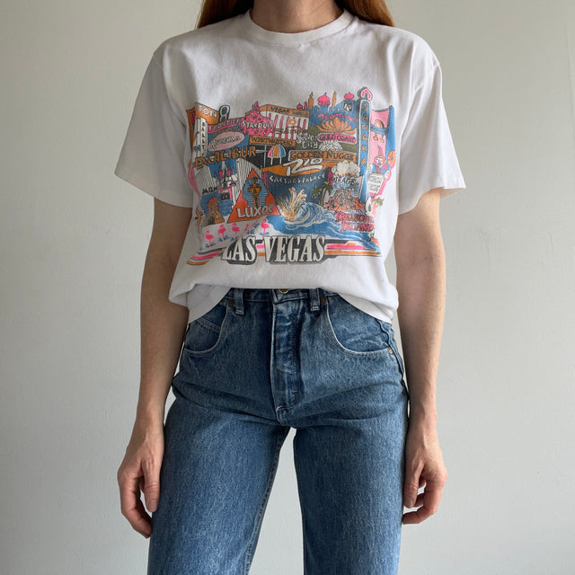 1990s Las Vegas Tourist Tee on an L.L. Bean Cotton T-Shirt - WOW