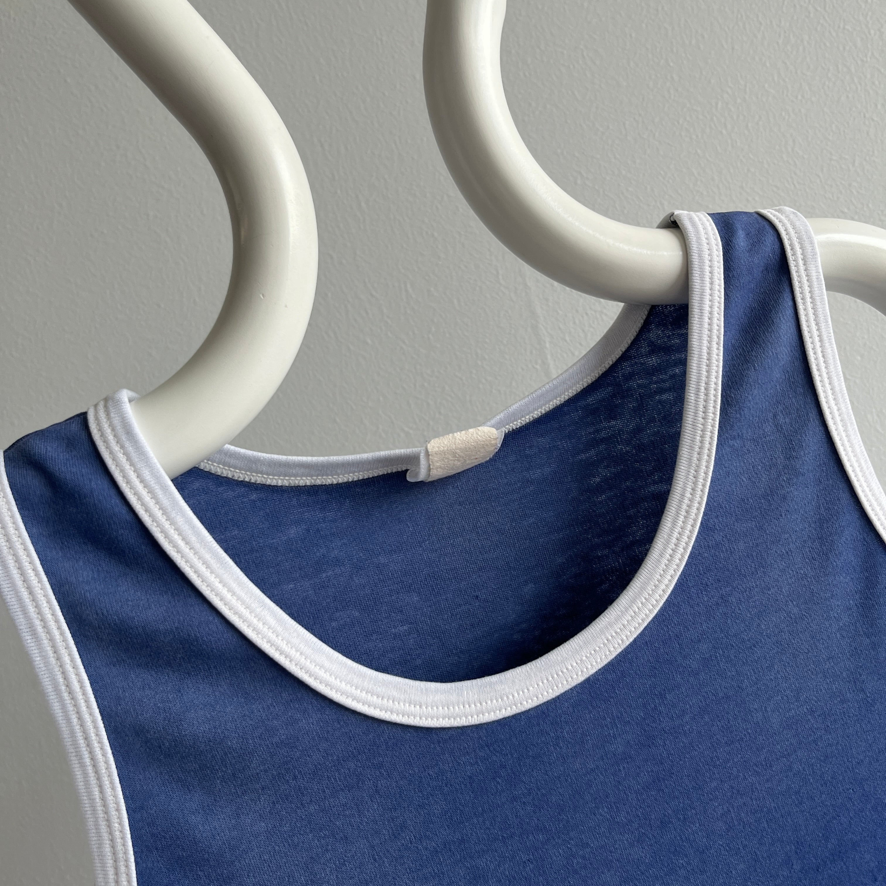 1980s Triple Stripe Fitted Tank Top - THIS