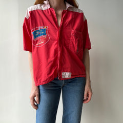 1980/90s Confusing Cherry Lane Cotton Short Sleeve Button Up