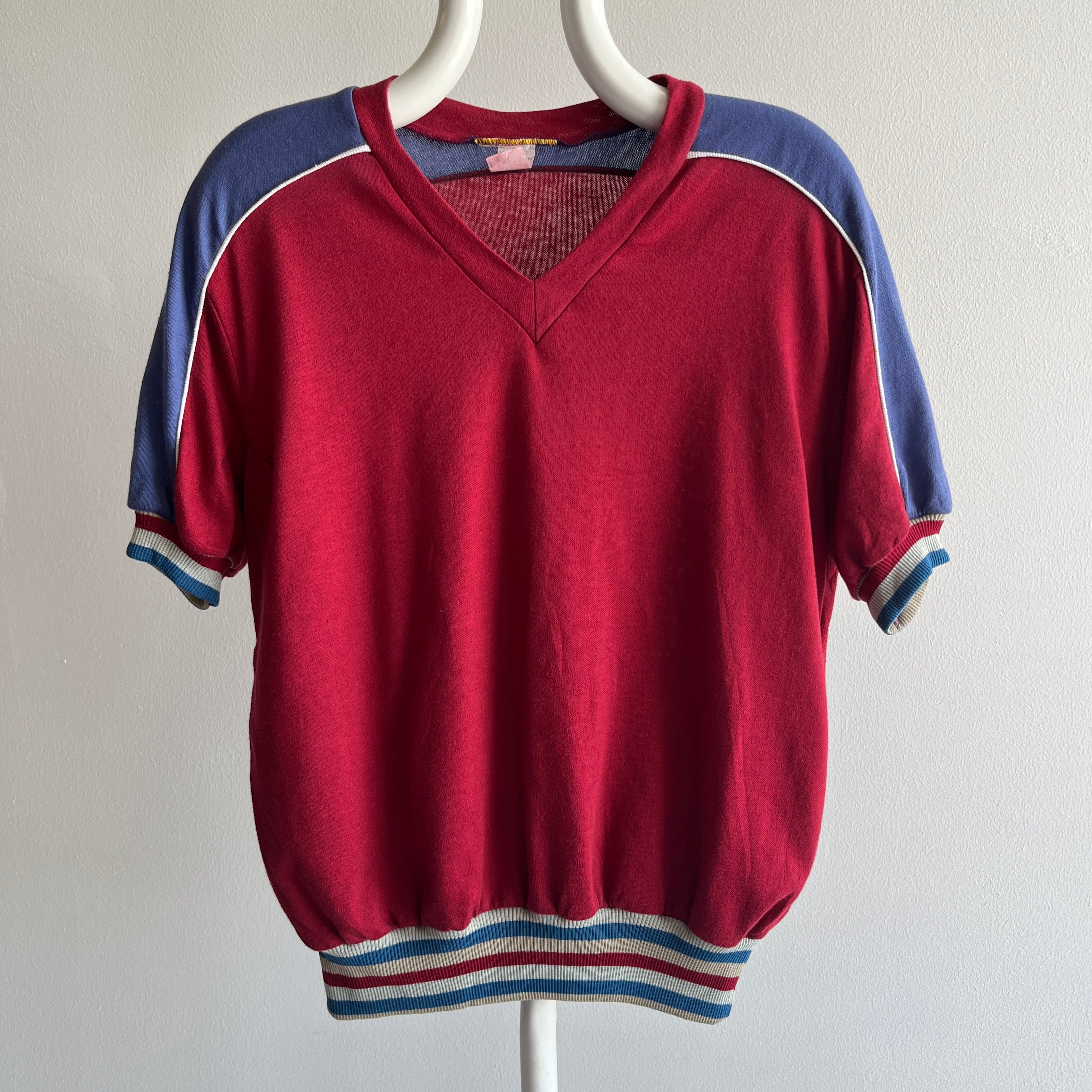 1970/80s Color Block Two Tone - Three Tone - Slouchy T-Shirt