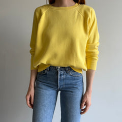 1980s Buttery Yellow Sweatshirt - !!!!!