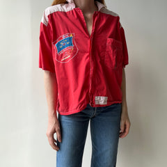 1980/90s Confusing Cherry Lane Cotton Short Sleeve Button Up